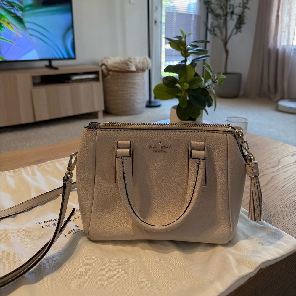 Kate Spade Cream Leather Handbag/Crossbody